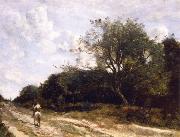 Jean Baptiste Camille  Corot, Horseman on the road